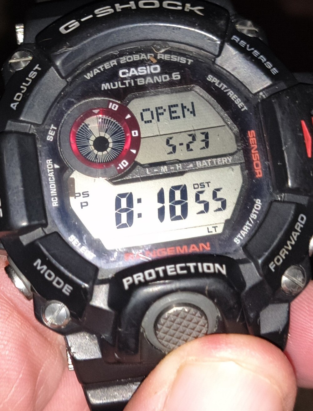 G-Shock Black and Red Digital Sports Watch by Casio